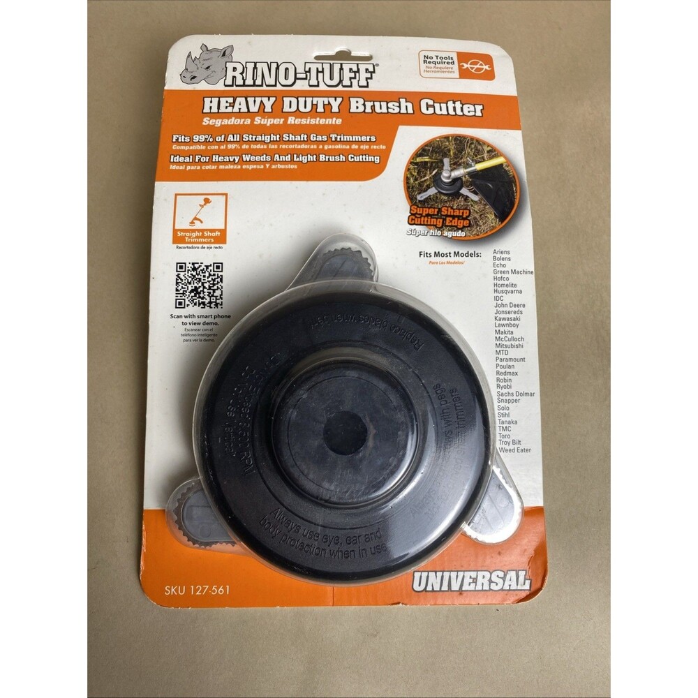 RINO-TUFF BRUSH CUTTER REPLACEMENT BLADED TRIMMER HEAD STRAIGHT SHAFT GAS MODELS - Picture 2 of 6
